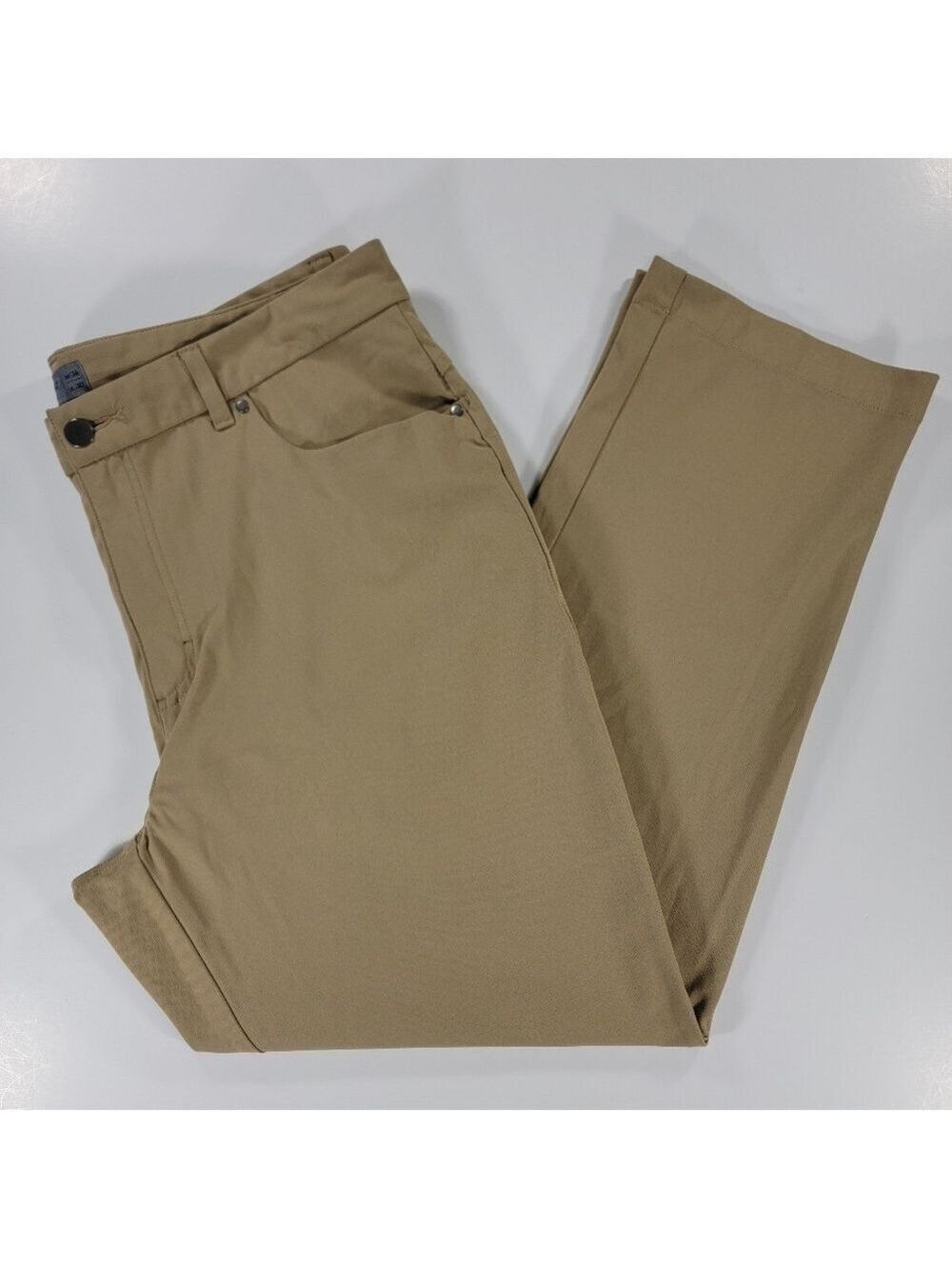 VRST Men's Commuter 5 Pocket Pants Regular Fit Tan Brown 36x30 Performance
